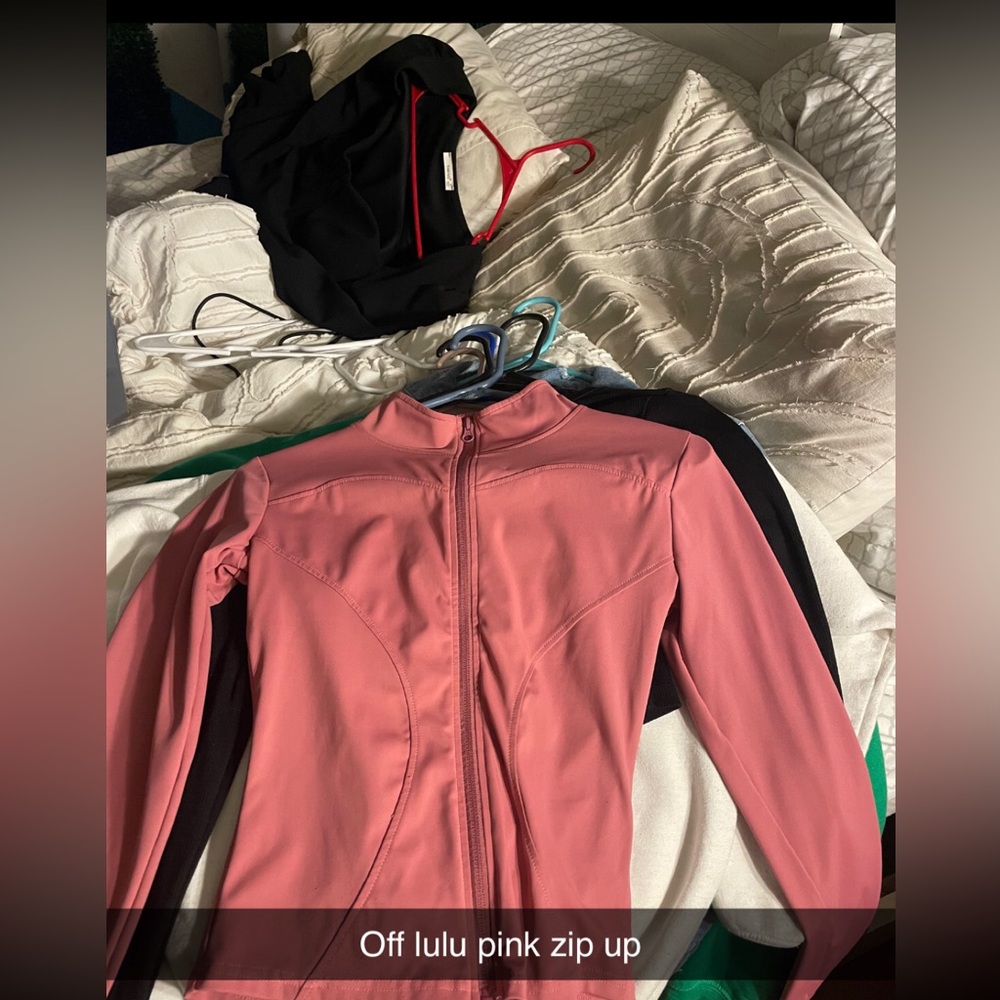 Off Lululemon pink zip up
